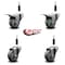 Service Caster 3'' Gray Poly Swivel 7/8'' Expanding Stem Caster Set 2 Total Lock Brakes, 4PK SCC-EXTTL20S314-PPUB-2-S-2-78 - alternate 2
